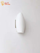 GobekUsa Cream Glass LED Wall Lamp for Bedroom Living Room Study