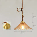 GobekUsa Glass LED Pendant Lamp: Modern Copper Nordic Indoor Lighting for Home, Coffee, Bedroom & Living Room