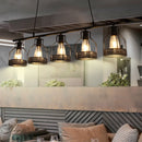 GobekUsa Industrial Loft Chandelier for Living Room Bedroom Coffee Shop Dining Area