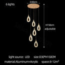 GobekUsa Heart LED Chandelier Modern Luxury Restaurant Villa Living Room