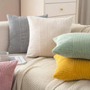 GobekUsa Corduroy Striped Body Pillow: Soft Lumbar Support & Cozy Home Decor
