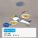 GobekUsa Kids Airplane Ceiling Lights Remote Control Dimmable LED Chandelier