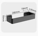 GobekUsa Black Aluminum Bathroom Corner Shelf Wall Mounted Storage Holder