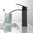 GobekUsa Black Brass Waterfall Bathroom Sink Faucet Cold Hot Mixer Single Handle Deck