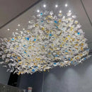 GobekUsa Glass High Ceiling LED Chandeliers Modern Living Room Luxury Design