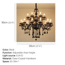 GobekUsa Crystal Pendant Chandelier for Luxurious Living Room, Restaurant, Bedroom & Villa