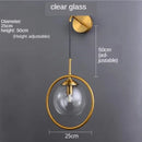 GobekUsa Golden Glass Ball Wall Sconce Light Fixture for Modern Living Room Decor