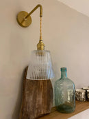 GobekUsa Glass Adjustable LED Sconce Wall Light for Bedroom Home Decor