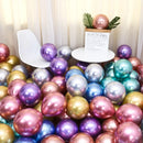 GobekUsa 12-Inch Metal Latex Confetti Balloon Set for Wedding, Birthday, Party Decorations