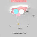 GobekUsa Kids Ceiling Chandelier - Colorful Acrylic Ballon White Pink Lamps with Remote Control