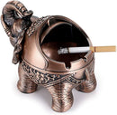 GobekUsa Elephant Shaped Windproof Ashtray with Lid for Home and Office