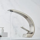 GobekUsa Black/Gold Basin Faucet Modern Bathroom Mixer Tap, Single Handle Waterfall Hot Cold