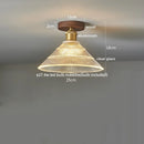 GobekUsa Brass Glass Ceiling Lamp Modern LED Light Fixture - Elegant Home Decor