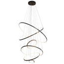 GobekUsa Copper Circle Chandelier: Modern Minimalist Luxury for Living Room, Restaurant, Villa Staircase