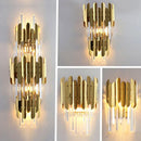 GobekUsa Gold Crystal LED Wall Lamp for Elegant Home Lighting
