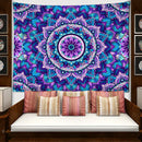 GobekUsa Blue Purple Mandala Tapestry Wall Hanging - Bohemian Abstract Aesthetics