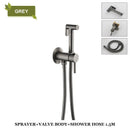 GobekUsa Brass Bidet Spray: Gold/Black, Hot/Cold Mixer Valve, Bathroom Shattaf Sprayer