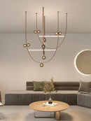 GobekUsa Leather Chandeliers 2023 LED Minimalist Home Decor Lighting for Living Room