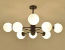 GobekUsa Adjustable Ball Glass Lustre Chandelier for Living, Dining, Bedroom Lighting