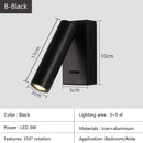 GobekUsa Bedroom Wall Lamp Surface Spotlight Indoor Reading Sconce Lights
