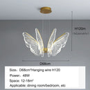 GobekUsa LED Butterfly Ceiling Chandelier - Luxury Pendant Light for Bedroom, Living & Dining Room