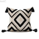 GobekUsa Boho Diamond Pillow Cover Set - Orange Pink Green Black - 45x45cm 30x50cm