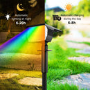 GobekUsa 20LEDs RGB Solar Landscape Spotlights: Wireless & Waterproof Solar Wall Lamp for Patio Garden