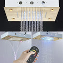 GobekUsa LED Luxury Ceiling Embedded Shower Head Rainfall Colorful Bathroom Showers 304SUS