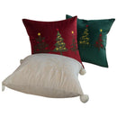 GobekUsa Christmas Cartoon Embroidered Pillow Cover Set for Festive Home Decor