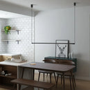 GobekUsa Black Dimmable Led Linear Pendant for Dining Room Chandelier