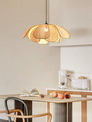 Hand-Woven Natural Rattan Petal Pendant Light