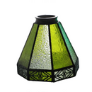 GobekUsa Green Glass LED Wall Sconce, Pull Chain Switch, for Bedside, Bathroom, Living Room