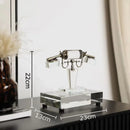 GobekUsa Crystal Telephone Sculpture Desk Decoration Retro Fixed Phone Room Decor Craft