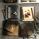 GobekUsa Glazed Barbecue Wing Plate with Knife - Japanese Style Tray for Roast Wings and Fish
