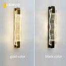 GobekUsa Crystal LED Wall Sconce: Luxury Gold Light Fixture for Home Decor