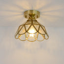 GobekUsa Glass Copper LED Ceiling Light - Nordic Home Lighting Fixture