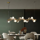 GobekUsa Gold Metal G9 LED Pendant Chandelier with Acrylic Flower Decor