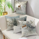 GobekUsa Christmas Soft Plush Cushion Cover Cute Rabbit Deer Pillowcase 45x45cm