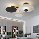 GobekUsa Black Gold Round Chandelier with Remote Control Dimming Ceiling Lights