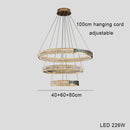 GobekUsa Crystal Ring Ceiling Chandelier | Stainless Steel | Luxury Home Decor
