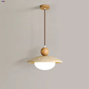 GobekUsa LED Pendant Lamp White Glass Wire Adjustable Travertine Hanging Lights