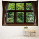 GobekUsa Jungle Scenery Wall Tapestry: Natural Boho Minimalist Art for Home Decoration
