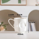 GobekUsa Abstract Face Ceramic Coffee Mug Dining Table Teacup Juice Container