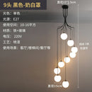 GobekUsa LED Glass Ball Chandelier Ceiling Light for Living Room Dining Loft Decor
