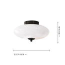 GobekUsa Cream White Glass Ceiling Lamp | LED Bauhaus Dining Room Decor