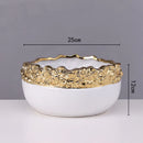 GobekUsa Golden Edge Succulent Flower Pot Vase - Indoor Ceramic Planter Pot
