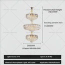 GobekUsa Crystal Living Room Chandelier: Modern Luxury High-Rise Villa Personality Creative Hotel Décor