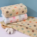 GobekUsa Dot Face Towel Set - 100% Cotton, 35*75, Cute and High Quality