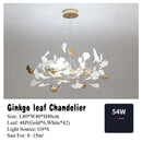 GobekUsa Gold Branches Chandelier with Porcelain Leaves Pendant Light - Luxury Living room Decor