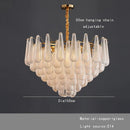 GobekUsa Gold Glass Pendant Light for Dining Table & Hotel, Modern Foyer Ceiling Lamps
